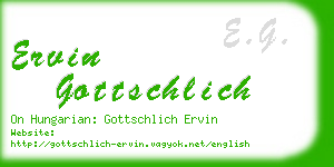 ervin gottschlich business card